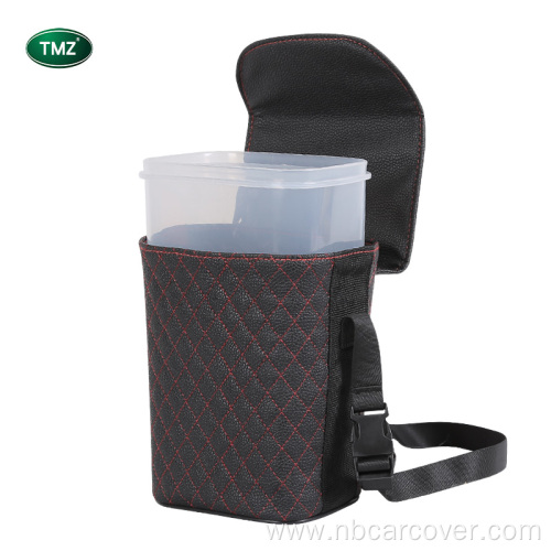 Seat Organizer Leather Eco-friendly Car Trash Can